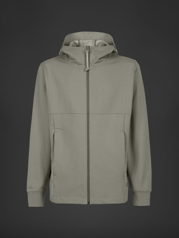 Metropolis Series Stretch Fleece Mixed Zipped Hoodie