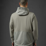 Metropolis Series Stretch Fleece Mixed Zipped Hoodie