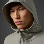 Metropolis Series Stretch Fleece Mixed Zipped Hoodie