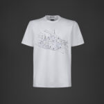 Metropolis Series Mercerized Jersey Outlined Print T-shirt