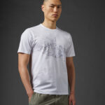 Metropolis Series Mercerized Jersey Outlined Print T-shirt