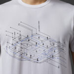 Metropolis Series Mercerized Jersey Outlined Print T-shirt