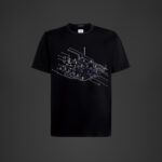 Metropolis Series Mercerized Jersey Outlined Print T-shirt
