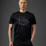 Metropolis Series Mercerized Jersey Outlined Print T-shirt