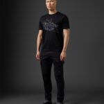Metropolis Series Mercerized Jersey Outlined Print T-shirt