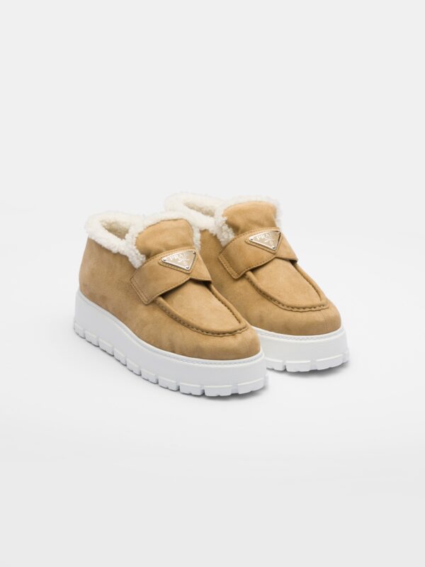 SUEDE SHEARLING LOAFER BOOTIES