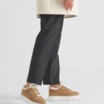 SUEDE AND SHEARLING SNEAKERS