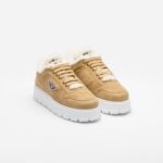 SUEDE AND SHEARLING SNEAKERS