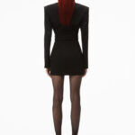 BELTED BLAZER DRESS IN WOOL TAILORING