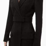 BELTED BLAZER DRESS IN WOOL TAILORING