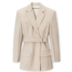 BELTED BLAZER DRESS IN WOOL TAILORING