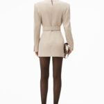 BELTED BLAZER DRESS IN WOOL TAILORING