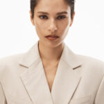 BELTED BLAZER DRESS IN WOOL TAILORING