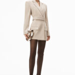 BELTED BLAZER DRESS IN WOOL TAILORING