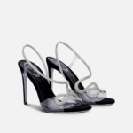 MORGANA BLACK AND SILVER SANDAL 105
