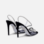 MORGANA BLACK AND SILVER SANDAL 105