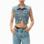 ASYMMETRICAL BIKINI LAYER JEANS