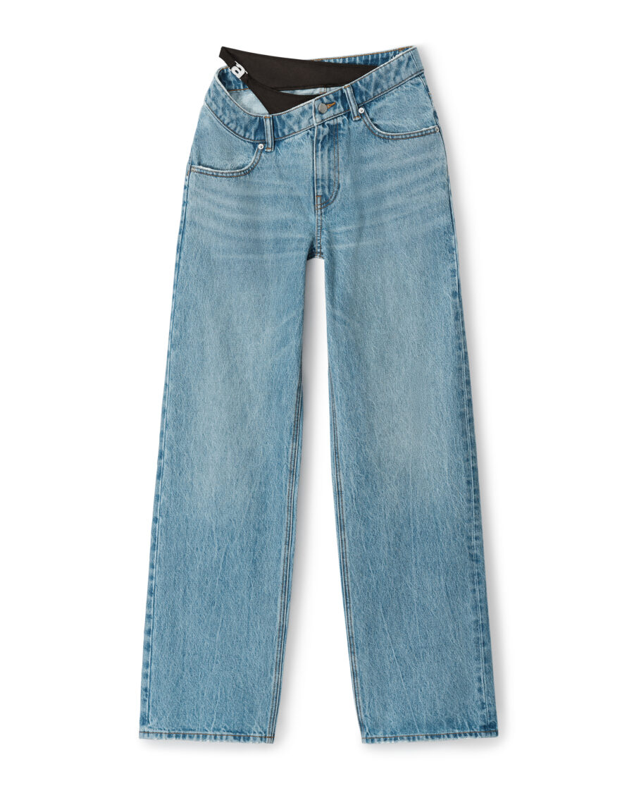 ASYMMETRICAL BIKINI LAYER JEANS