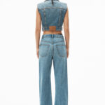 ASYMMETRICAL BIKINI LAYER JEANS