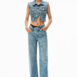 ASYMMETRICAL BIKINI LAYER JEANS