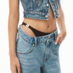 ASYMMETRICAL BIKINI LAYER JEANS