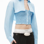 LAYERED SMOKED CAMI OVERSHIRT