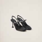 SATIN SLINGBACK PUMPS