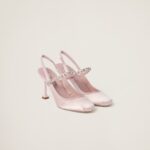 SATIN SLINGBACK PUMPS