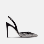 JACKIE BLACK AND SILVER SLINGBACK 105