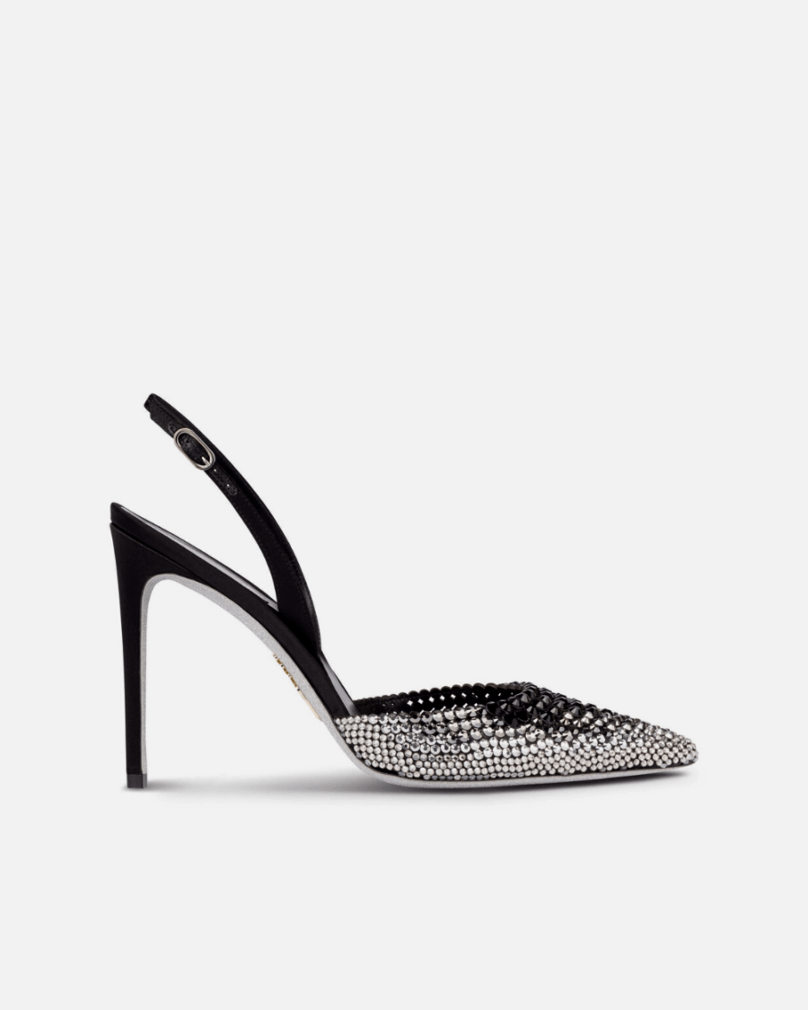 JACKIE BLACK AND SILVER SLINGBACK 105