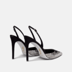JACKIE BLACK AND SILVER SLINGBACK 105