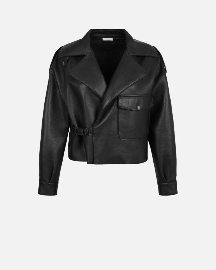 LEATHER CROPPED JACKET