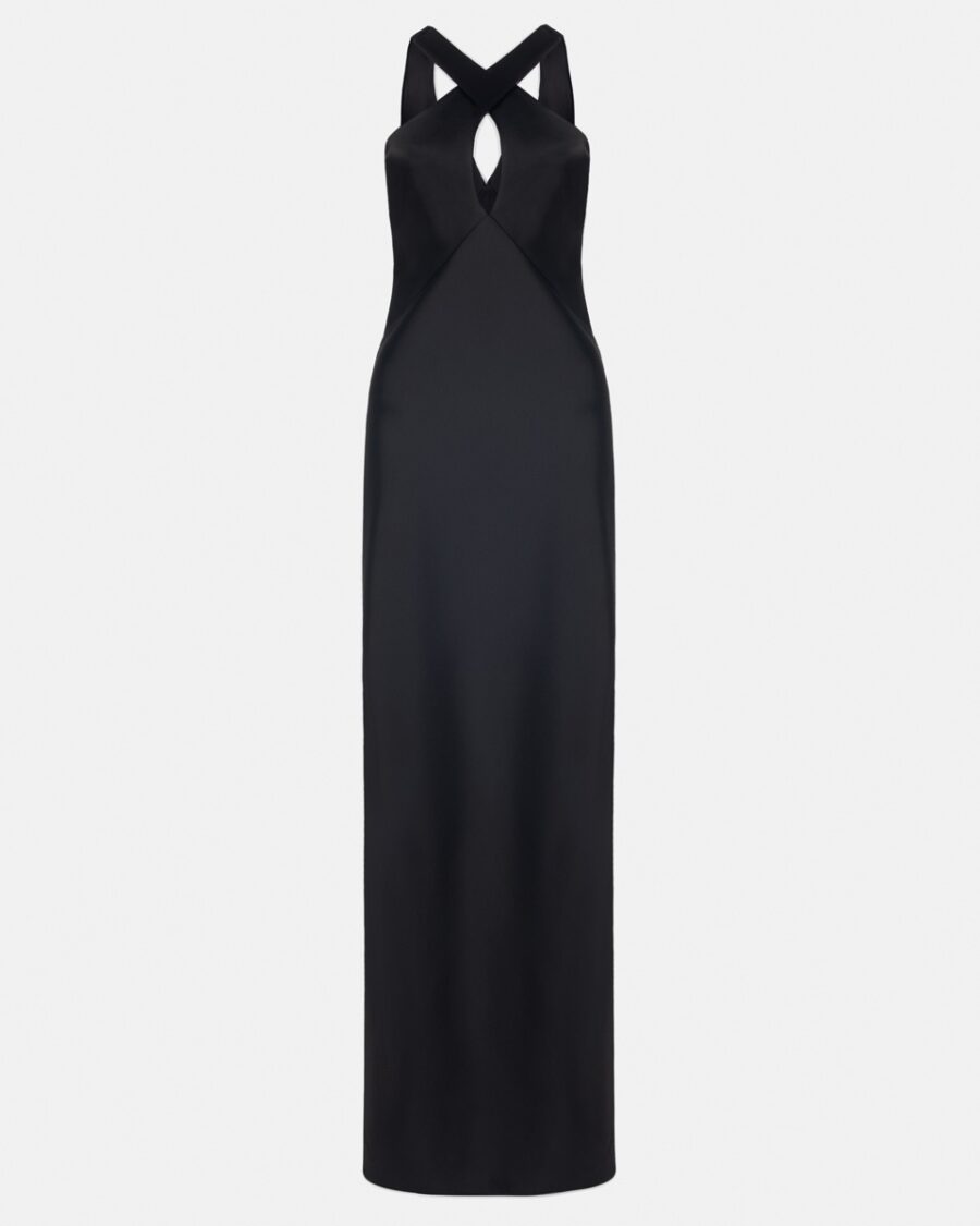 CROPPED PANDORA DRESS - BLACK