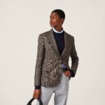 SINGLE BREASTED CHECKED BLAZER