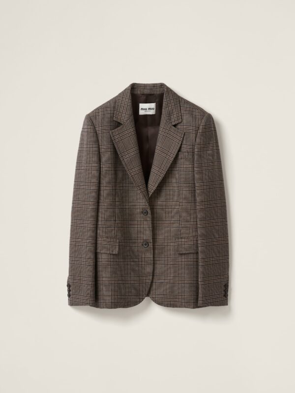 SINGLE BREASTED CHECKED BLAZER