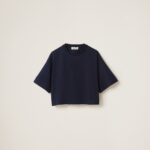 JERSEY CROPPED TEE WITH LOGO