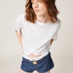 JERSEY CROPPED TEE WITH LOGO