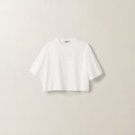 JERSEY CROPPED TEE WITH LOGO