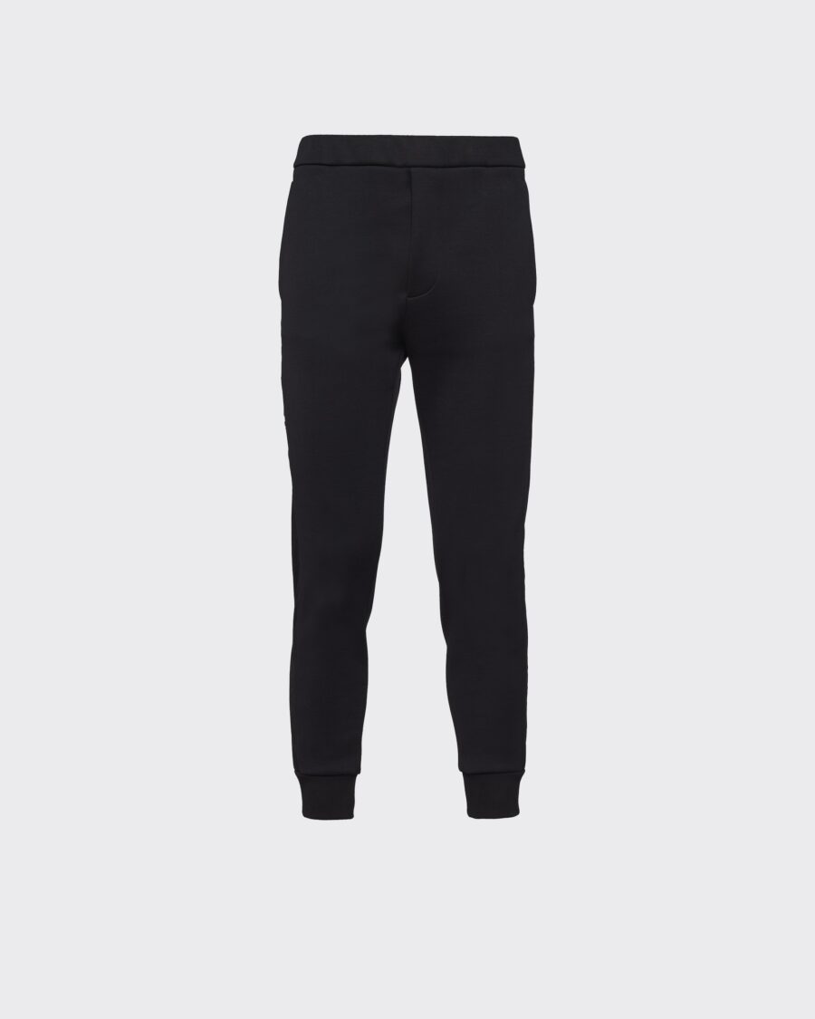 FLEECE AND NYLON SWEATPANTS