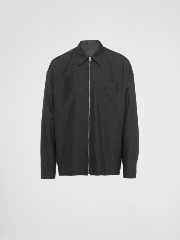 SILK SHIRT WITH ZIPPER