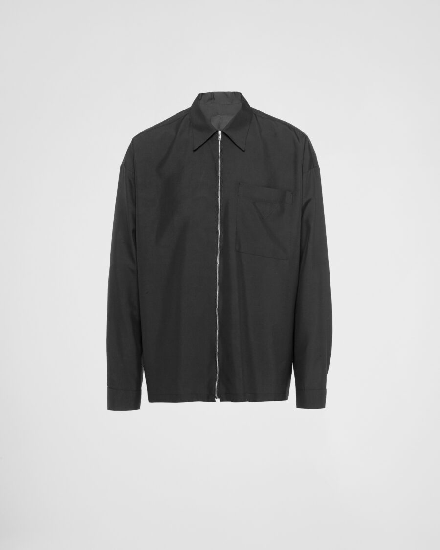 SILK SHIRT WITH ZIPPER