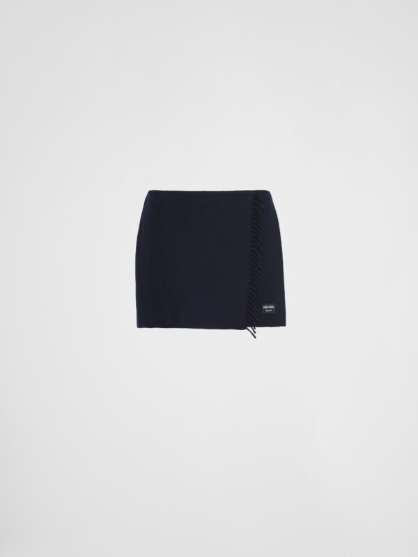 CASHMERE MINI SKIRT FRINGE