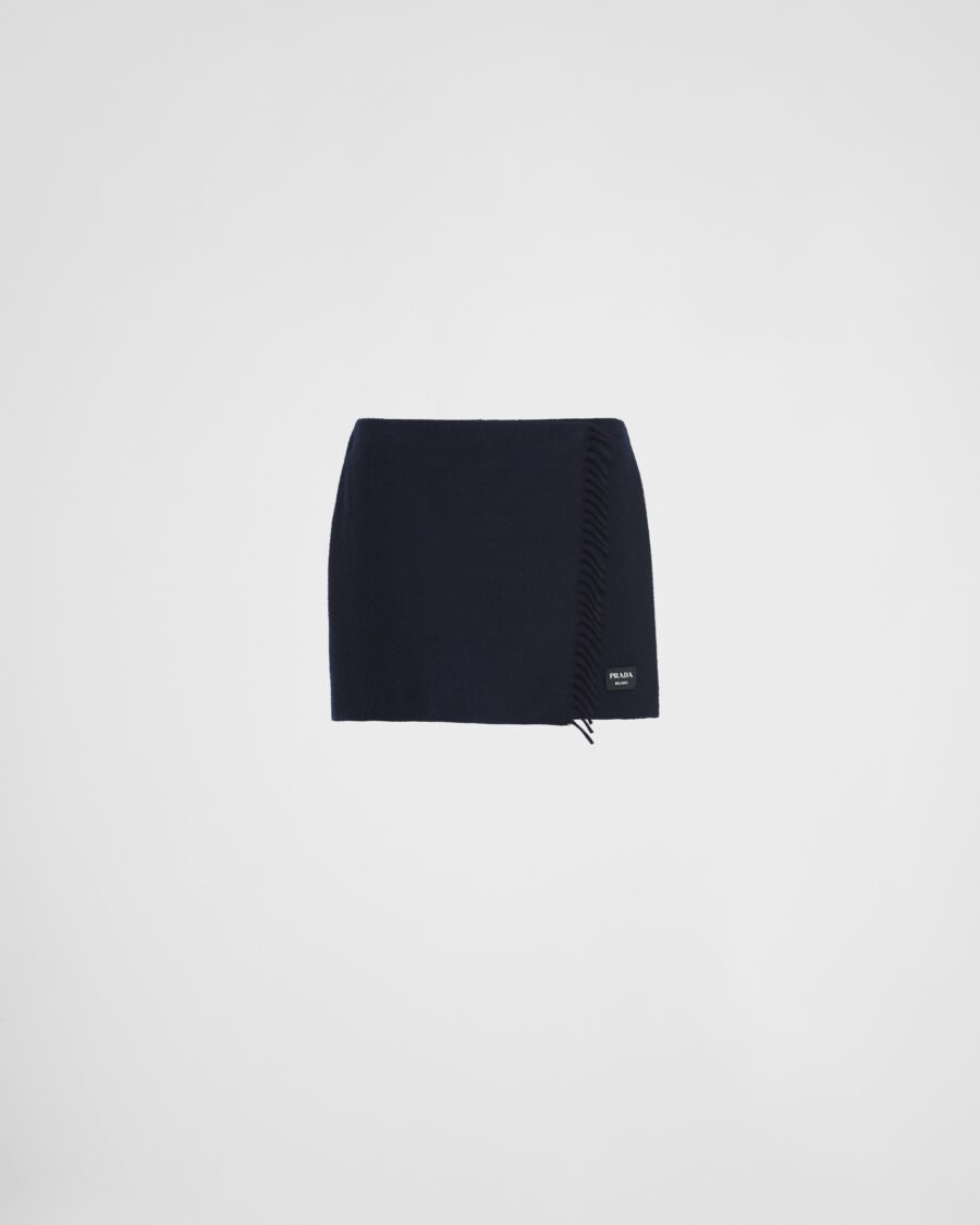 CASHMERE MINI SKIRT FRINGE
