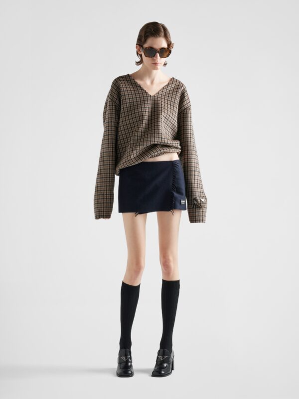 CASHMERE MINI SKIRT FRINGE