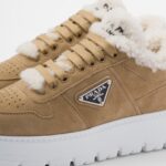 SUEDE AND SHEARLING SNEAKERS