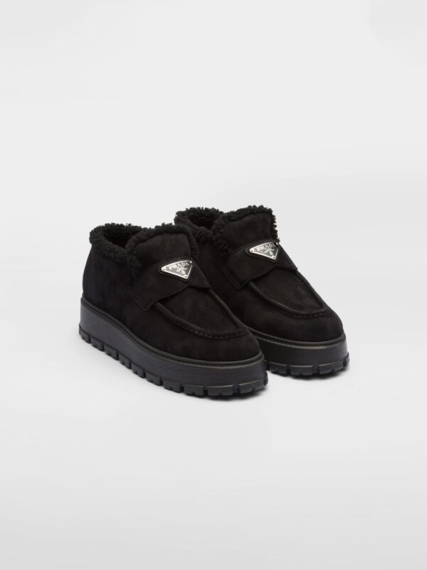 SUEDE SHEARLING LOAFER BOOTIES