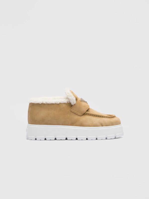 SUEDE SHEARLING LOAFER BOOTIES