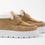 SUEDE SHEARLING LOAFER BOOTIES