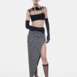 ASYMMETRIC CHECKED SKIRT