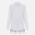 BEADED OPEN BACK SHIRT